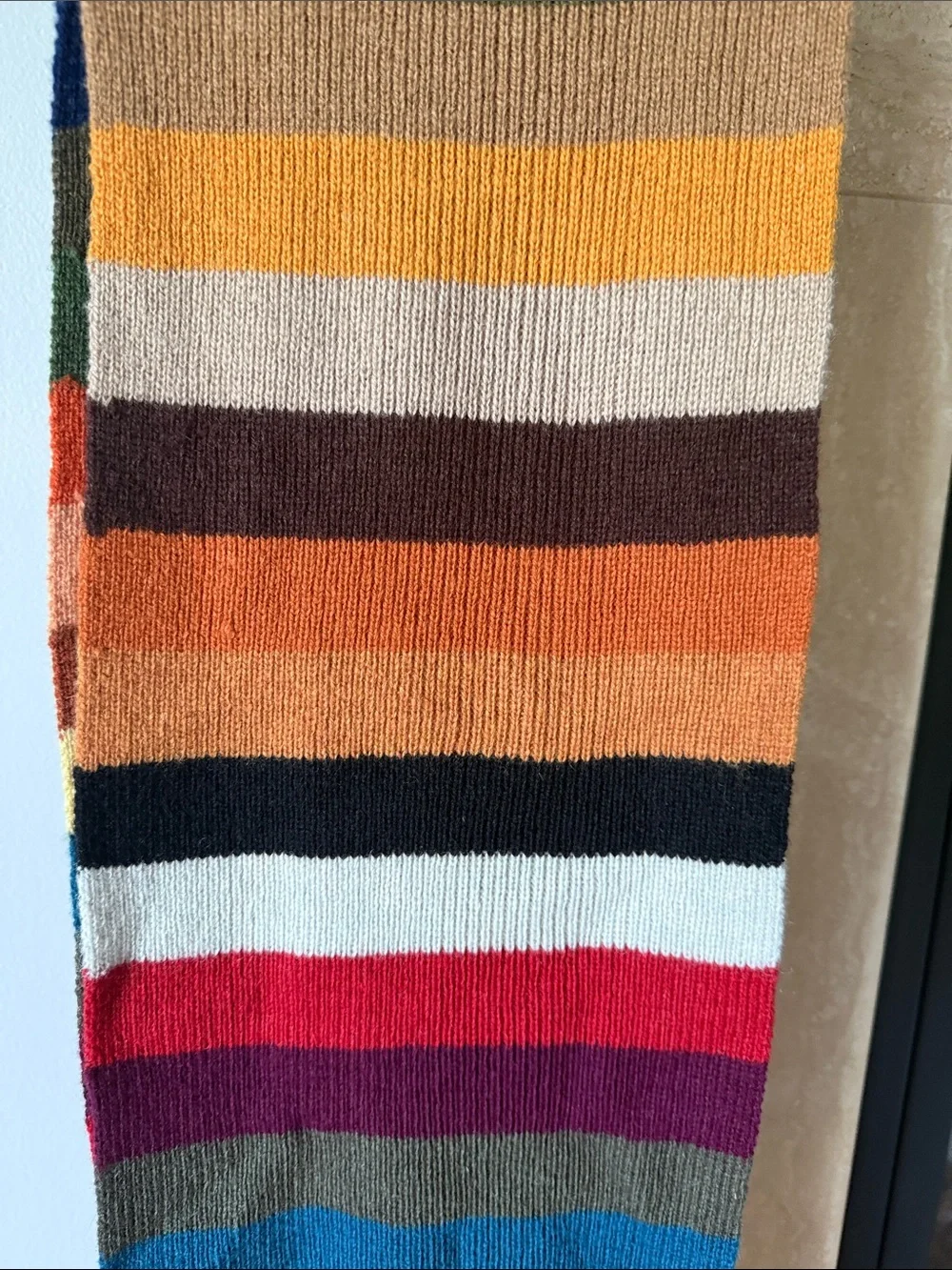Multicolor Striped Fringe Scarf - Home Holiday